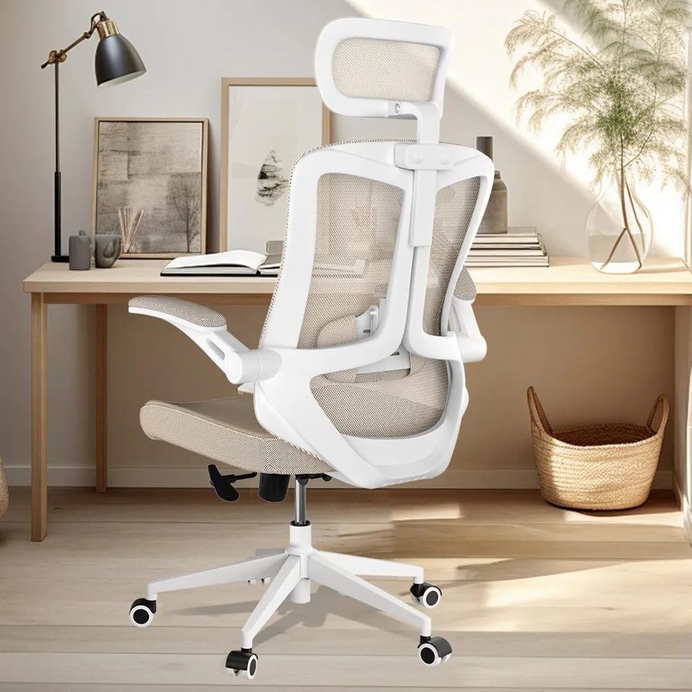 

Ergonomic Office Chair - Comfy Desk Chairs with Wheels and Arms, Heavy Duty Mesh Computer Chairs