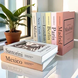 Fashion Paris Milan Luxe Fake book Decorative Books Storage Box Home Interior Decoration Coffee Table Bedroom Living Room Decor