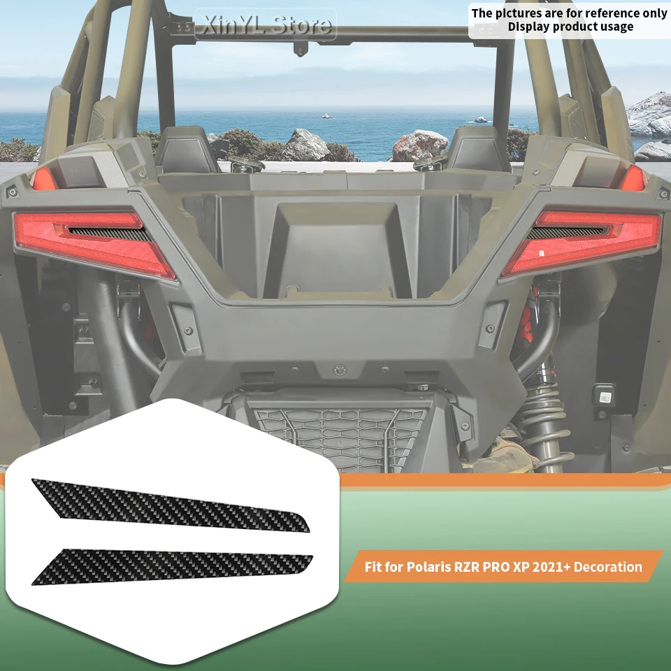 

UTV 2 шт. задний фонарь, замена из углеродного волокна для Polaris RZR PRO XP 2021 г.в. Прочная защита, улучшает внешний вид