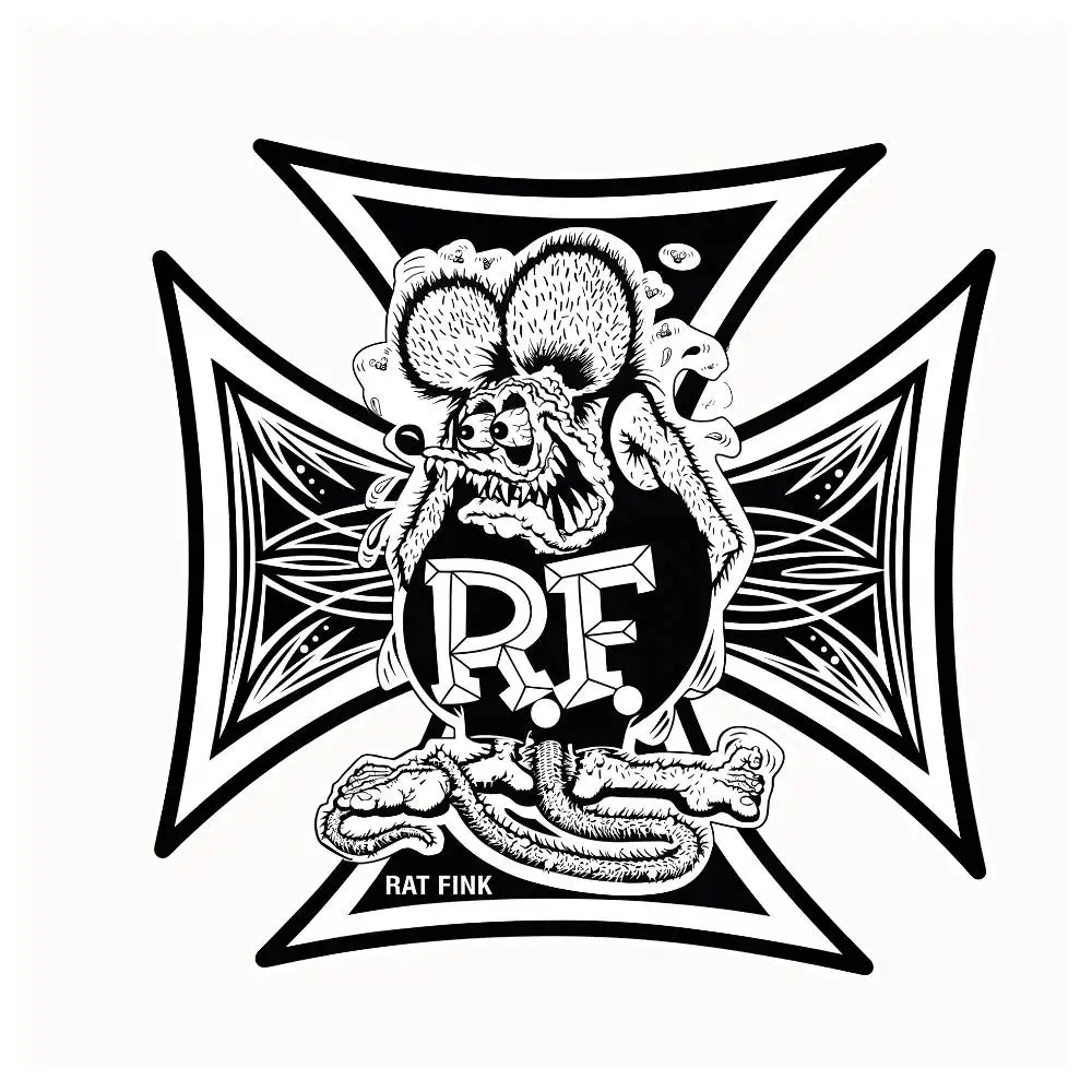 RAT FINK Hot Rod Sticker Waterproof Helmet Flask Cup Laptop Car Vehicle Window Bumper Decal