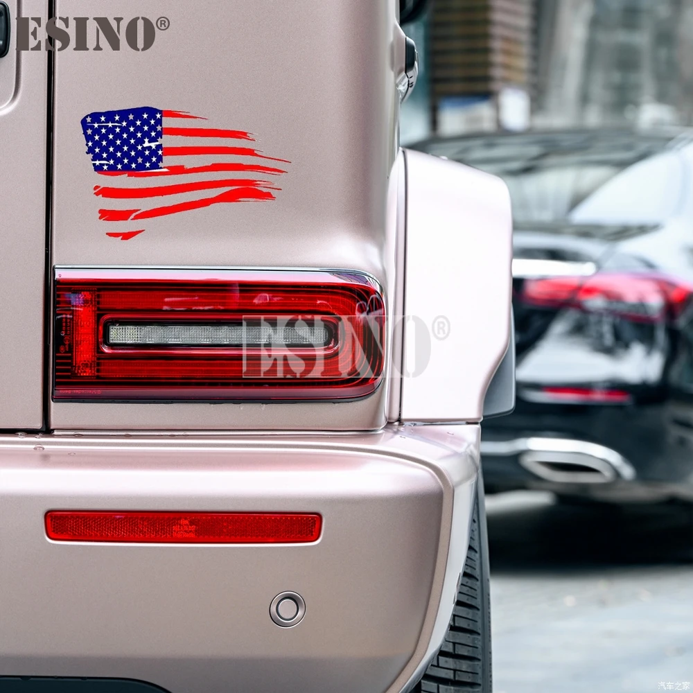 سيارة الإبداعية المتعثرة الأزرق والأحمر أمريكا سيارة ديكور صائق الكرتون البلاستيكية مقاوم للماء جسم السيارة ملصق نمط الفينيل