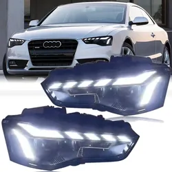 Car Front Lights For Audi A5 Led Headlights 2012 2013 2014 2015 2016 A5L DRL Turn Signal Headlamp Assembly Auto Accessories