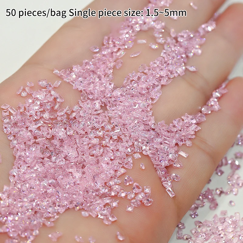 Luxury Mini Crystal Zircon Flatback Diamonds - 5Pcs/Set for DIY Nail Art Manicure