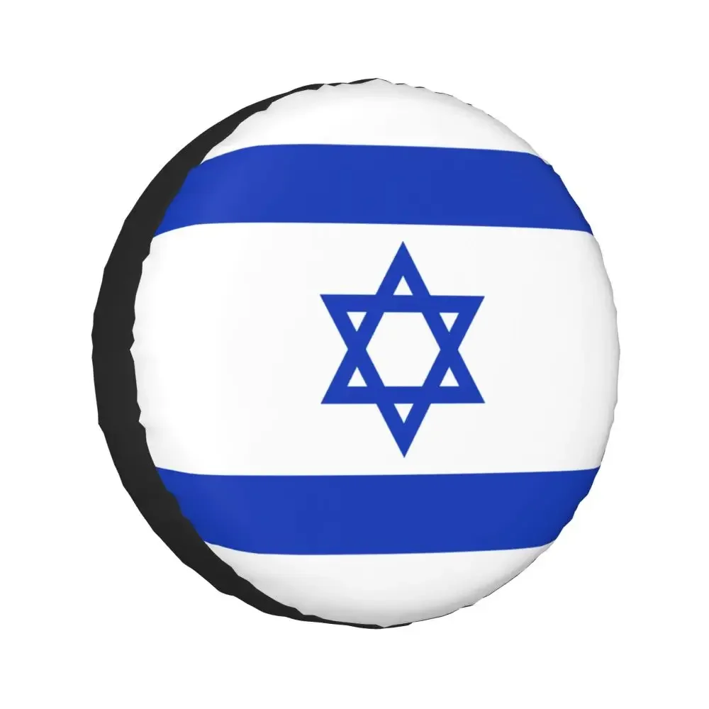 Flag Of Israel Spare Wheel Tire Cover for Prado Pajero Wrangler Patriotic Jeep RV SUV 4WD 4x4 Vehicle 14