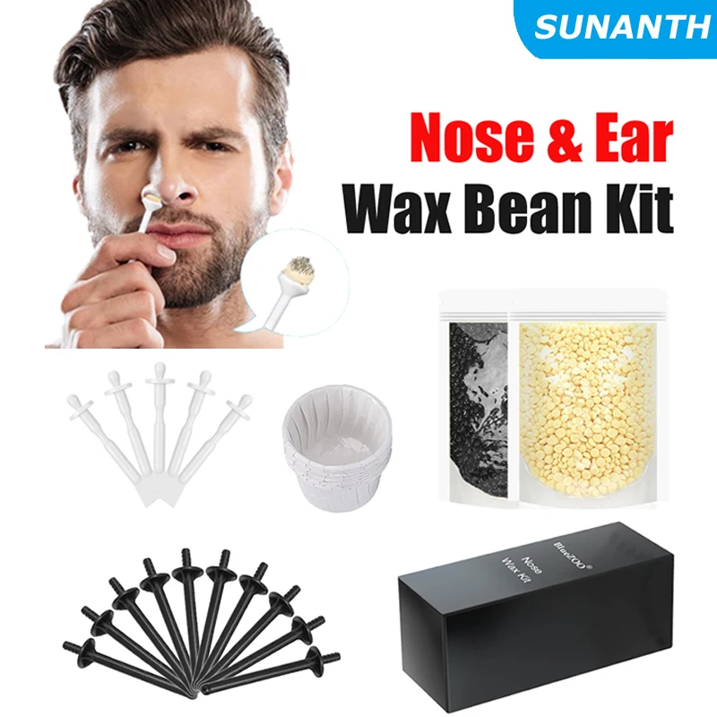 2026 Portable Nose And Ear Hair Removal Wax Bean Kit - Paper-Free Cleaning Set for Men & Women - Wax Bean Hair Removal Kit