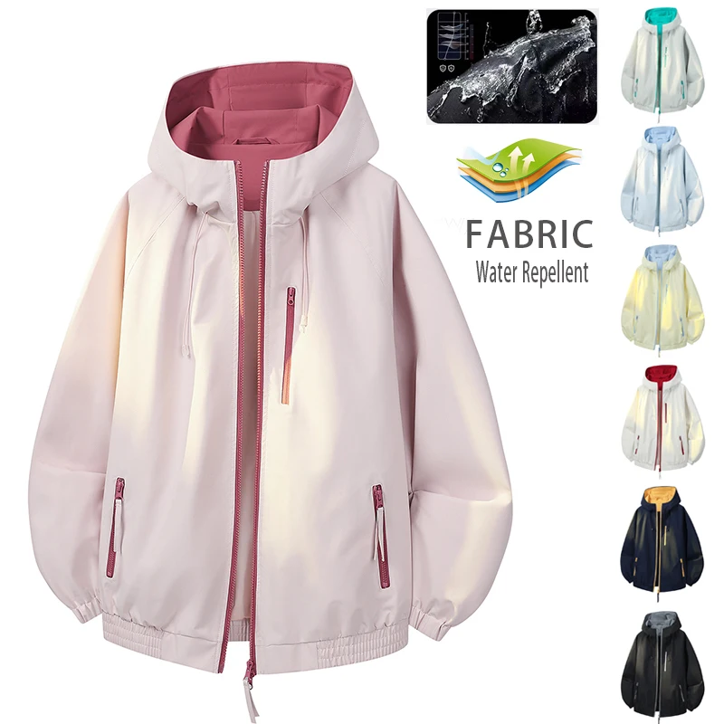 New Spring Autumn Windbreaker Jacket, Couples Matching Outdoor Windproof Sports Outerwear, Unisex Versatile Casual Shell Jacket