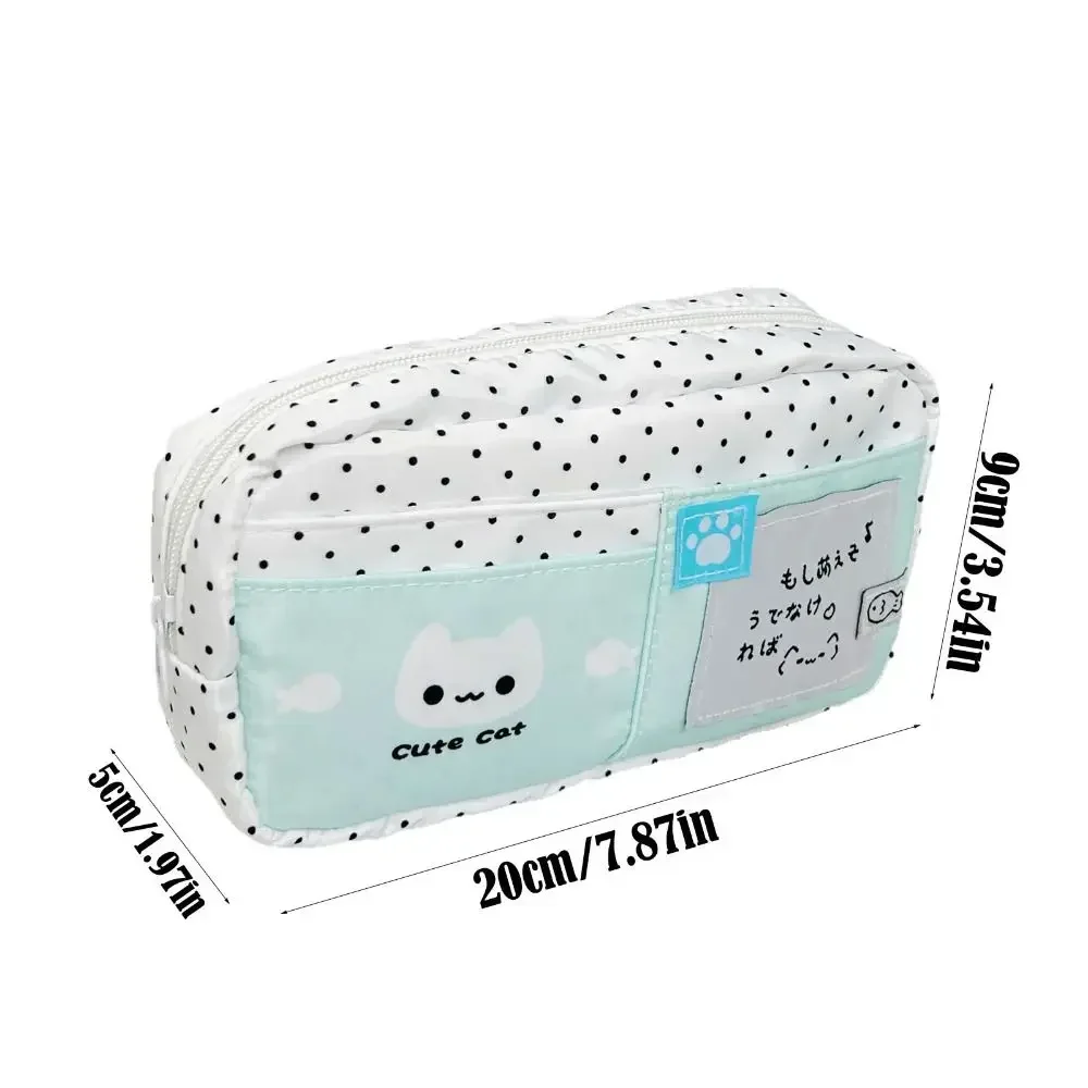 Cartoon Cute Cat Pencil Case Large Capacity Multi-layer Stationery Bag Student Stationery Organizer Gifts