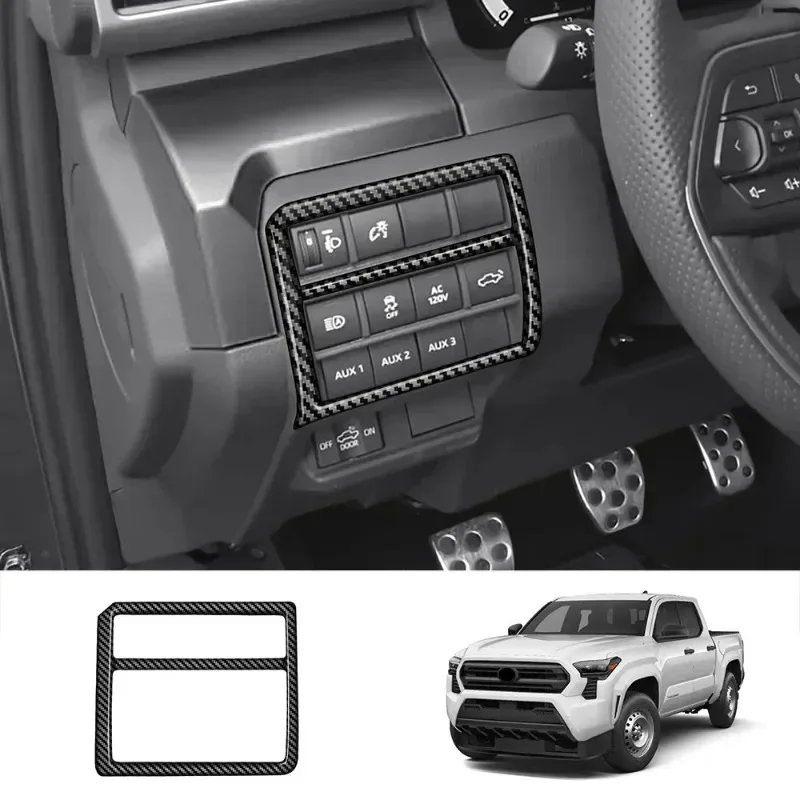 

For Toyota Tacoma 2024-25 ABS Car Multi Functional Button Headlight Switch Frame Cover Trim Sticker Interior Car Accessories