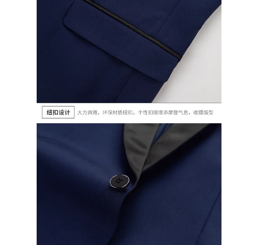 Männer Formale Slim Fit Smoking Prom Anzug Männlichen Bräutigam Hochzeit Blazer Hohe Qualität Trauzeuge Luxus Kleid Business Bankett Party Anzug – Detail 7