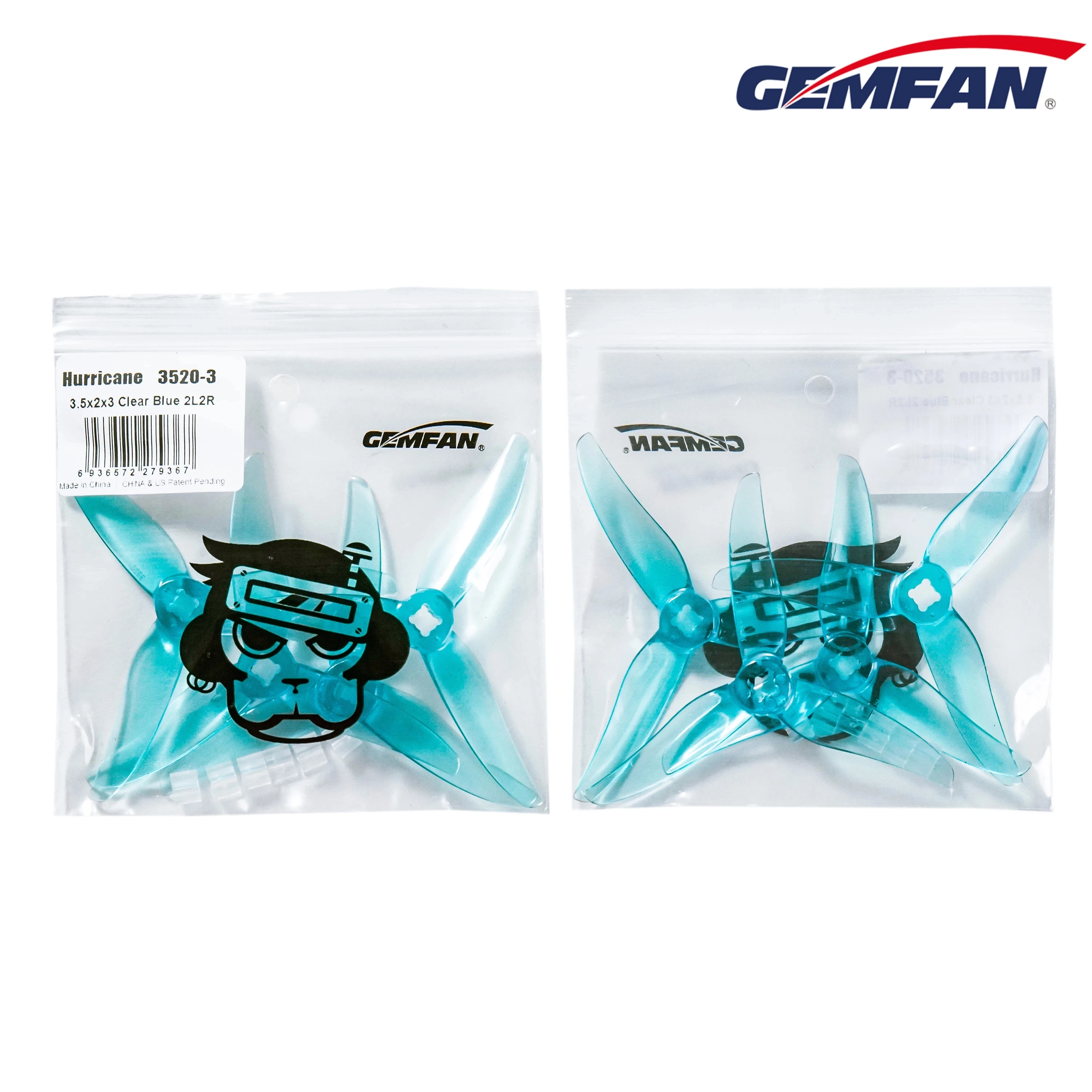 24 قطعة/12 زوجًا من المروحة Gemfan Hurricane 3520 3.5X2X3 3-Blade PC لطائرات بدون طيار FPV Racing Freestyle 3 بوصة Cinewhoop