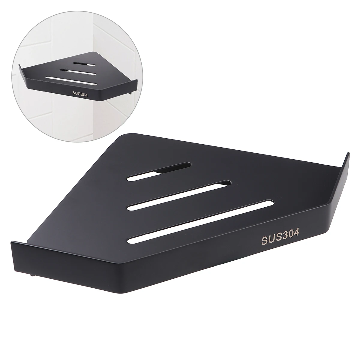 

Shelf Tray Storage Shelves Kitchen Holder Shower Organizer No Punching Rack Bathroom