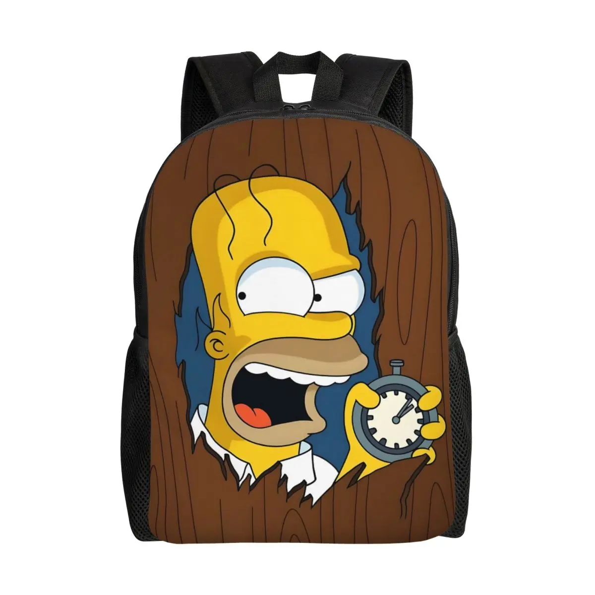 

Custom Homer Simpsons Backpacks for Men Women Waterproof School College Anime Bag Print Bookbag