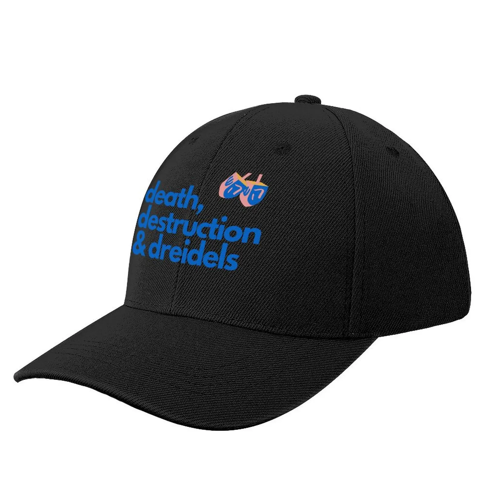 death, destruction and dreidels (funny Hanukkah design) Baseball Cap cute |-F-| Icon Golf Wear Female Men's