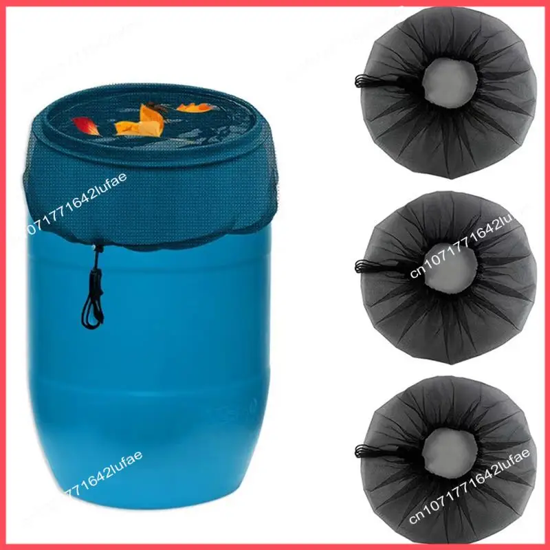 B52C Rain Barrel With Drawstring Rain Collection Barrels Netting Screen To Keep Leaves And Debris Out