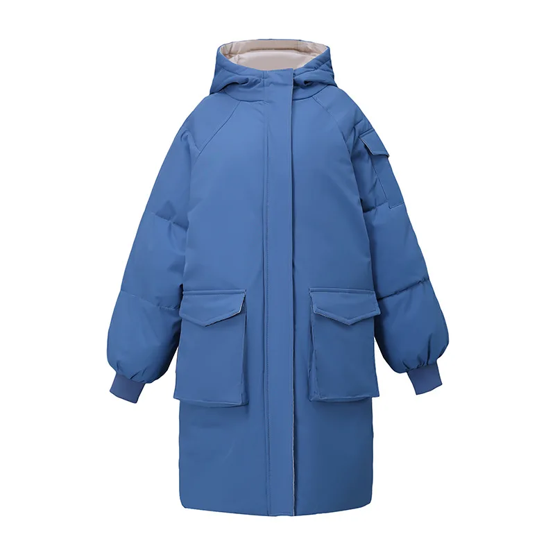 Cappotto Parker da donna invernale moda Casual sciolto oversize con cappuccio giacca lunga in cotone addensato caldo cappotto capispalla antivento