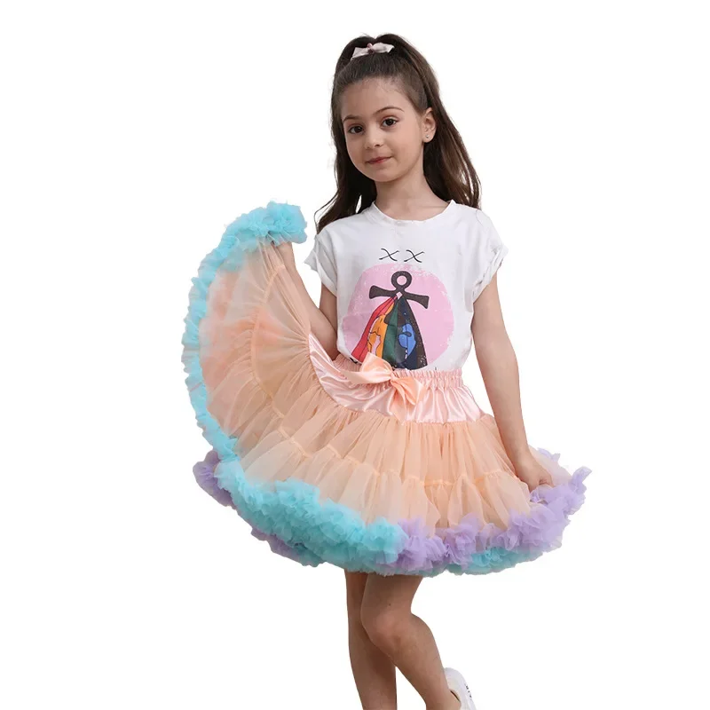 New Girls Tulle Skirt Baby Girl Clothes Tutu Pettiskirt Skirt Girl Clothes Princess Skirts Skirt For 2-15 Years Girls Clothing