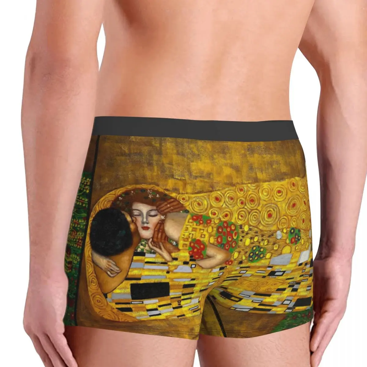 Calzoncillos de Gustav Klimt The Kiss para hombre, impresión muy transpirable, Idea de regalo de alta calidad