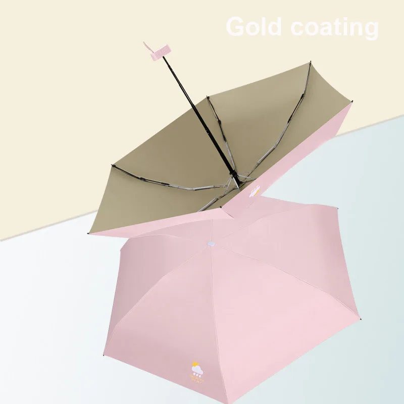 6 Ribs Mini Umbrella Light Sunny Rainy Umbrella Women Anti-UV Sunshade Umbrellas Pocket Sunscreen Parasol Portable Paraguas Girl