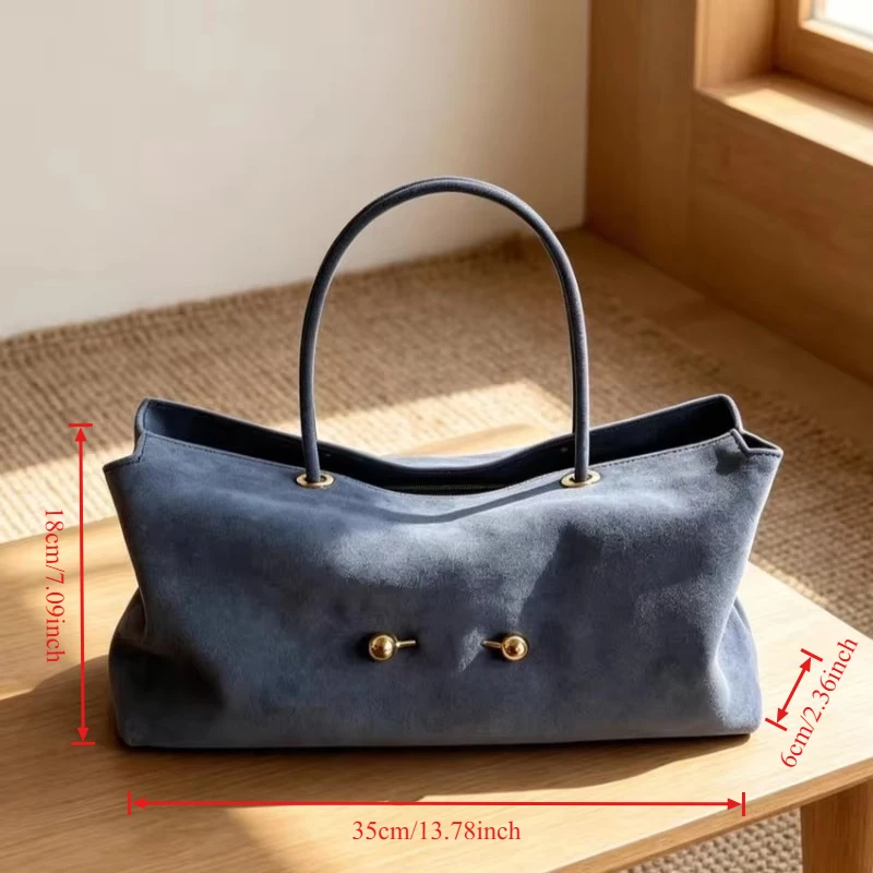 New Vintage Shoulder Bag with Gold Hardware Multi-functional and Elegant Women's Bag Gold Ball Snap Underarm Shoulder Bag