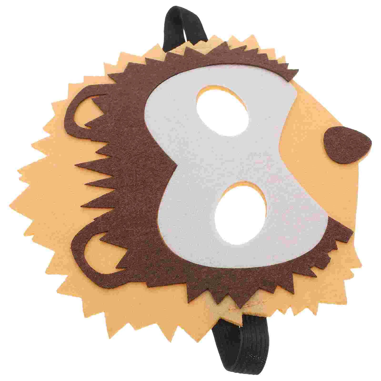 Cartoon Kindergarten Performance Props The Mask Adorable Animal Brown Non-woven Fabric Child