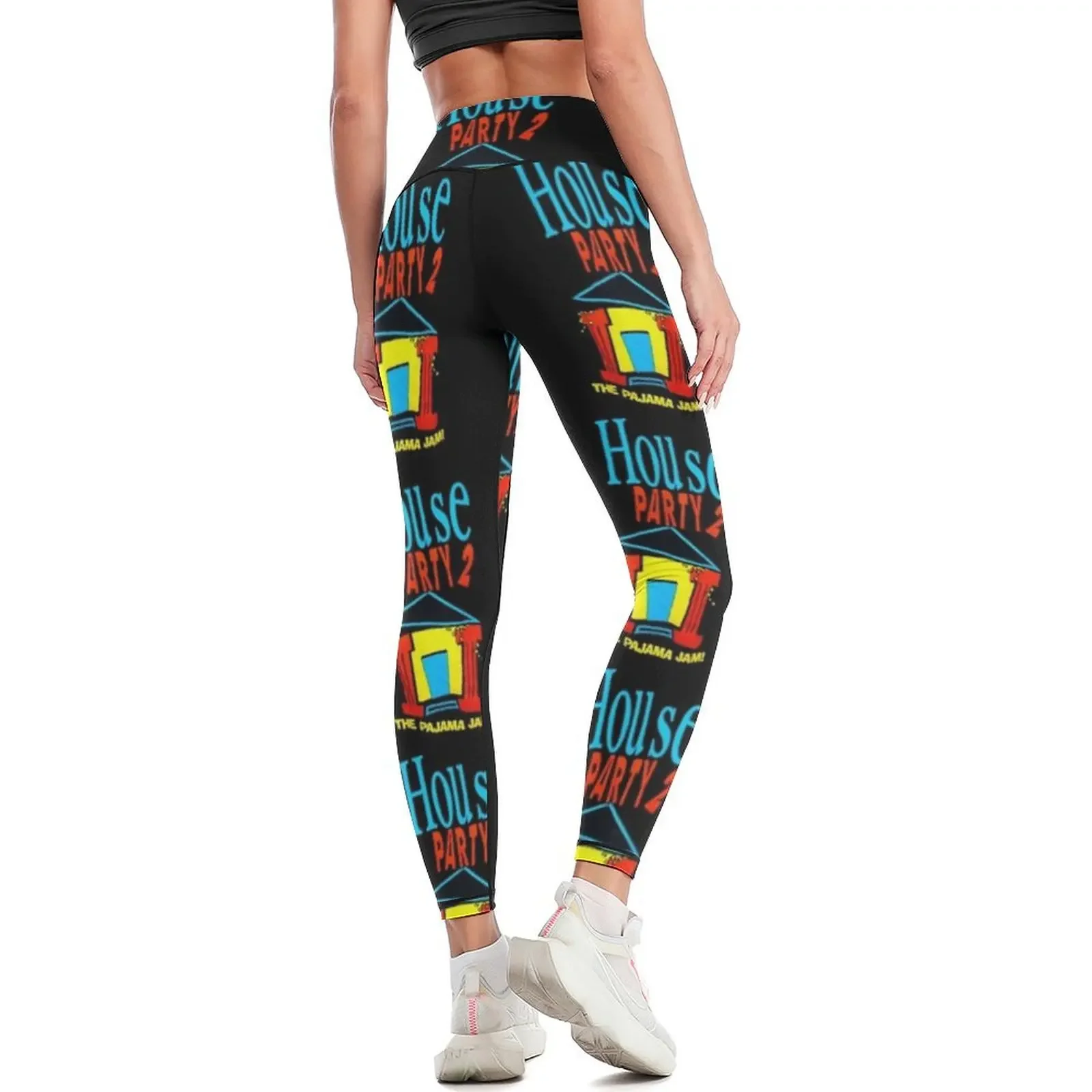 1992 House Party 2 THE PAJAMA JAM Vintage Kid 'n Play Classic 90's Leggings المرأة اللياقة البدنية الركض للنساء طماق