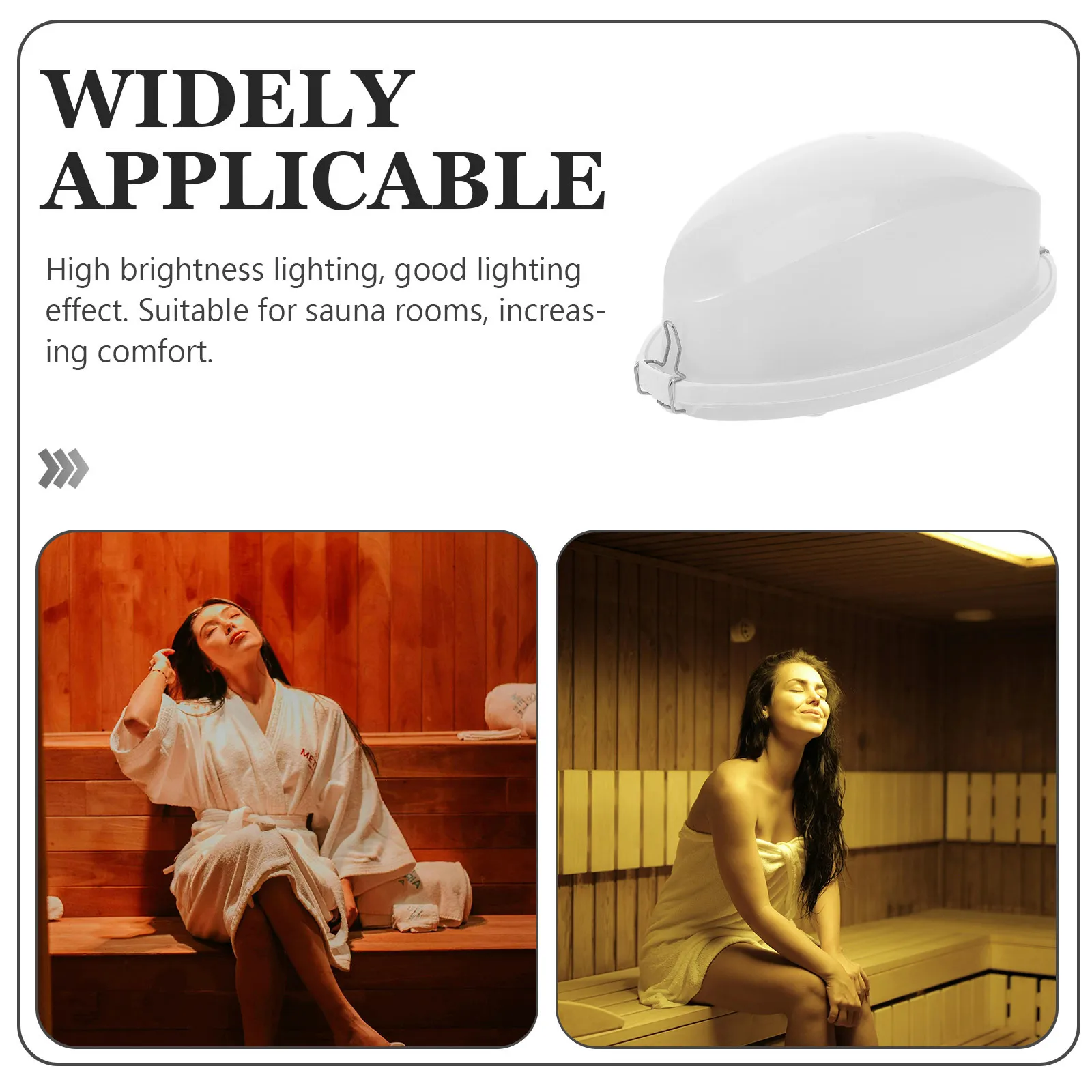 

Durable Sauna Lamp Explosion Proof Metal Glass Material Stylish Design Steam Room Accessory Indoor Wall Light Practical Use