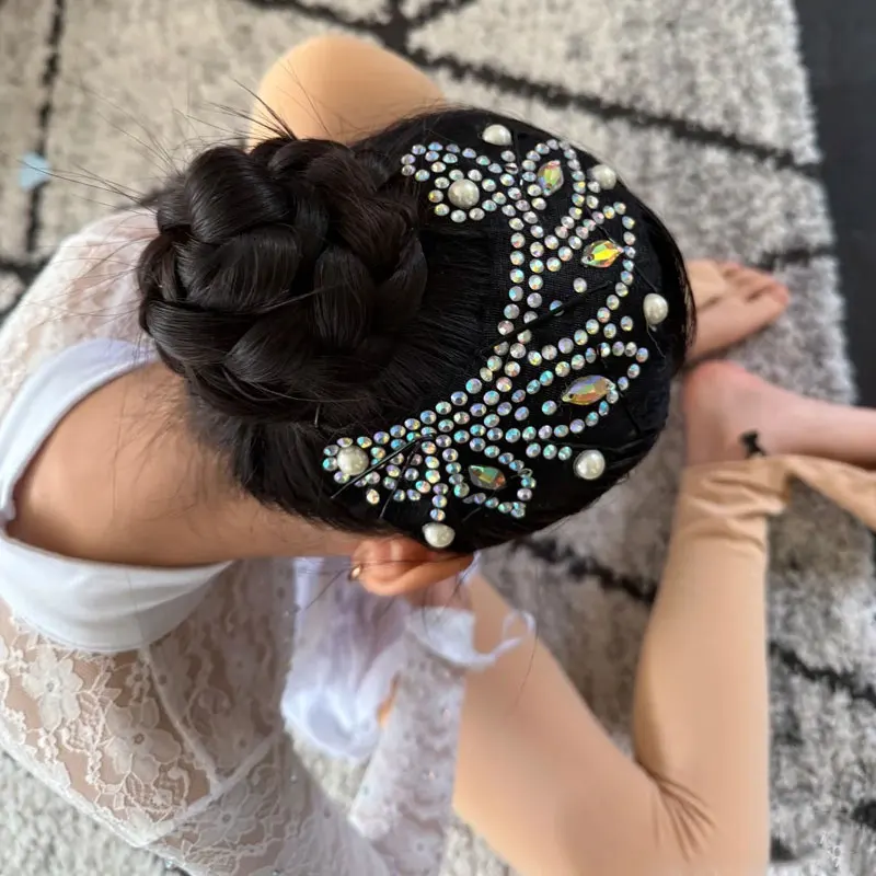 

Figure Skating Headwear Performance Headwear Student Dance Versatile Fashion Pearl Accessories