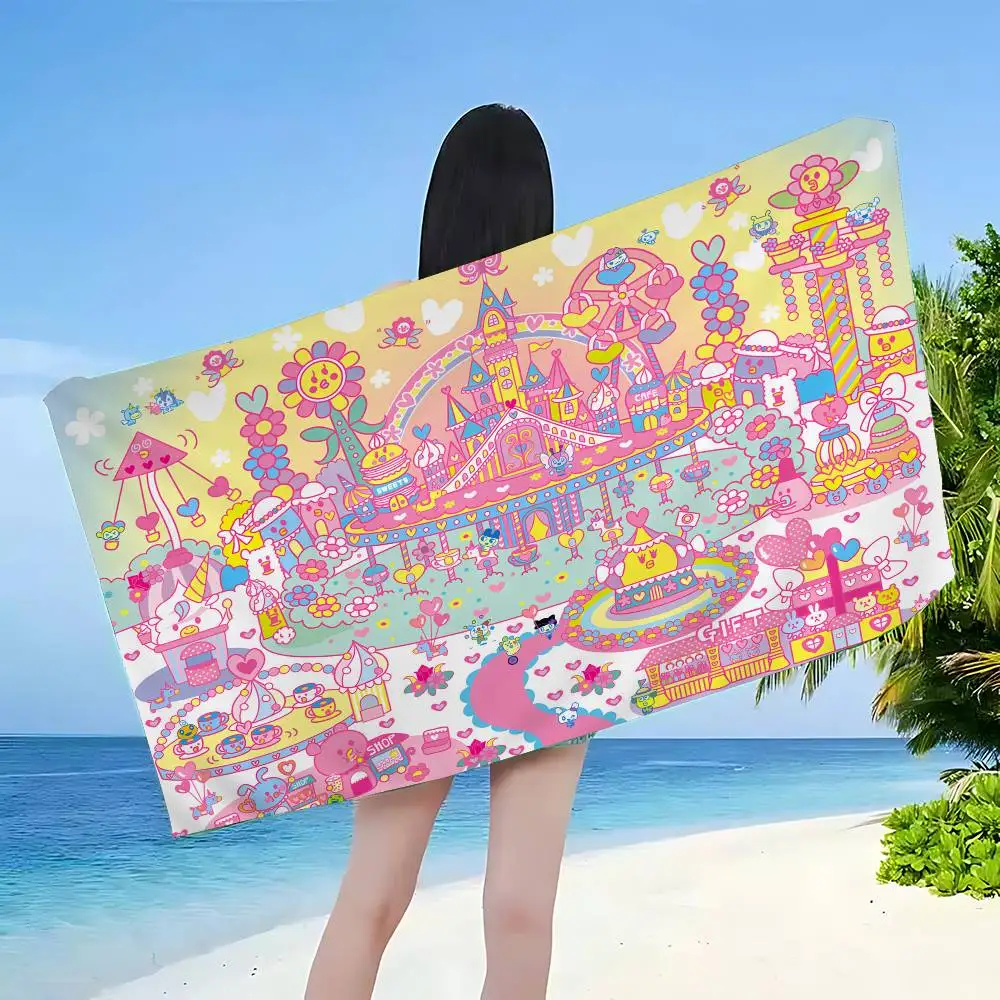 

Game Cute Cartoon T-Tamagotchi Cartoon Beach Towel Cute Kawaii Room Decor Bath Girls Children Hand Towels For Bathroom Shower