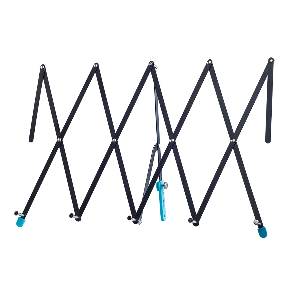 حامل ورق الموسيقى من سلسلة Guitto GSS-02، إطار من الفولاذ المقاوم للصدأ قابل للطي 65 ° - 80 °   حامل نطاق قابل للتعديل لنتيجة الموسيقى