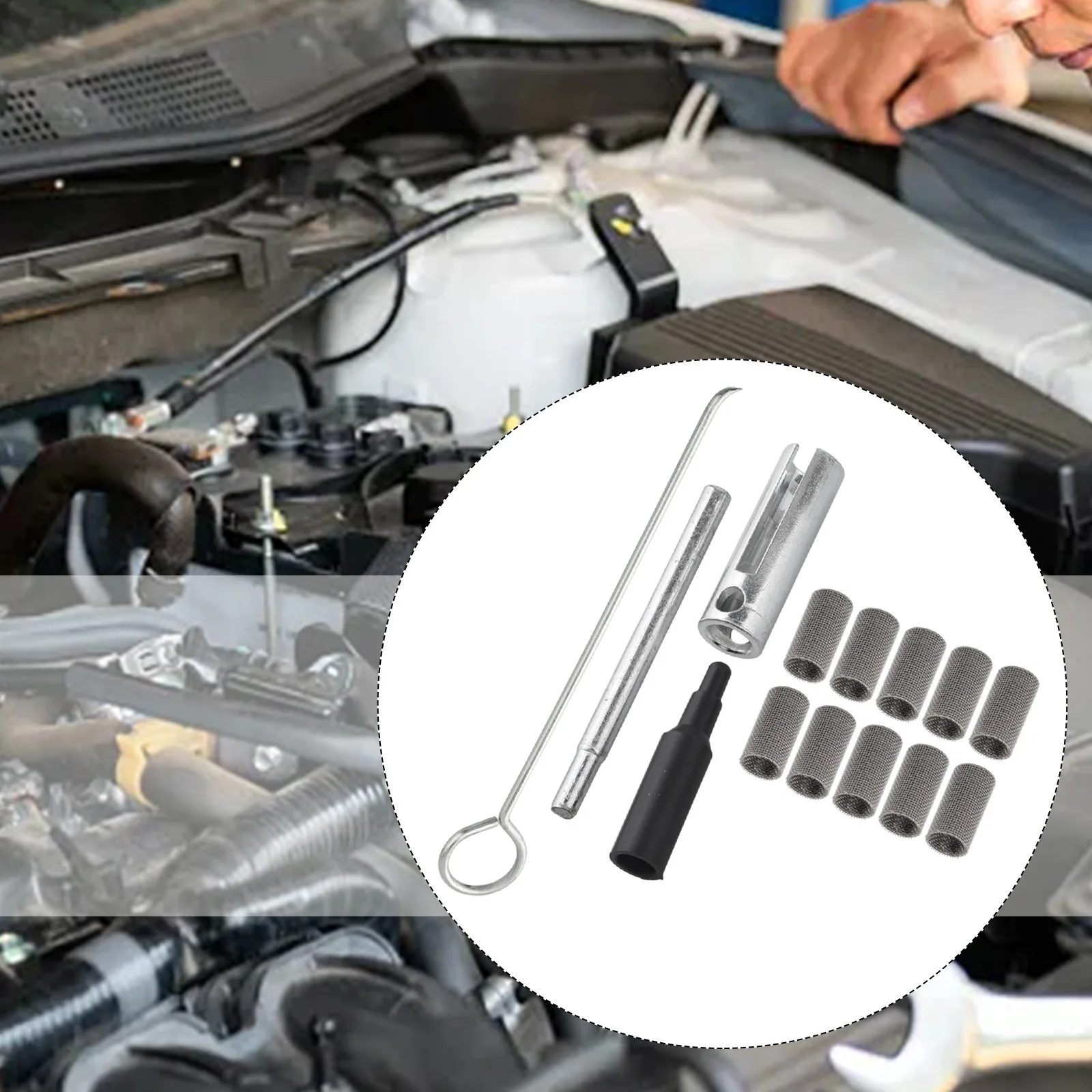 Piezas de calentador diésel, colador de quemador de brillo, preparación de automóviles de invierno, filtración de 100 micrones, aplicaciones automotrices para uso automotriz