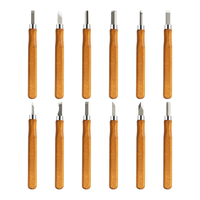 ABZC-SK5 Steel Wood Carving Tools Set Of 12PCS Including Ergonomic Handles& Compact Storage Box For DIY And Woodworking