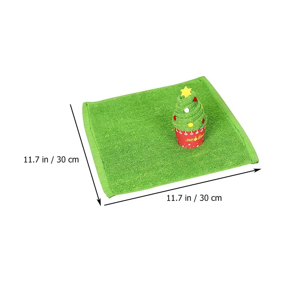 

2pcs Christmas Towels Pure Cotton Soft Absorbent Washcloths For Hand Face Bath Holiday Party Kids Gift Towel Set