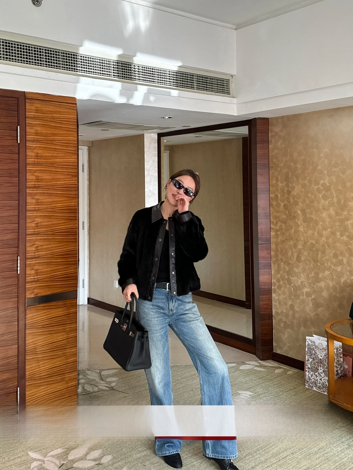 

Женские джинсы свободного кроя с высокой талией, прямые, винтажные, светло-голубые, из хлопкового денима, осенне-зимняя модная тенденция