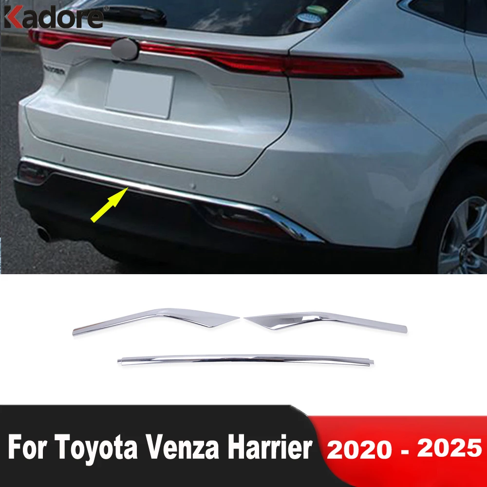 

Накладка на задний бампер для Toyota Venza Harrier 2020-2025: хромированная нижняя накладка на дверь багажника, аксессуары