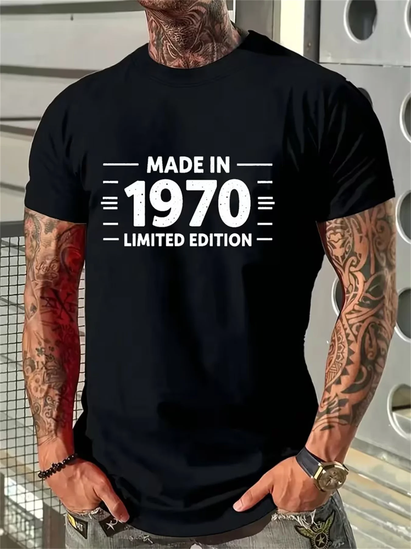 

Мужская летняя повседневная спортивная свободная футболка большого размера из полиэстера с принтом, круглым вырезом и коротким рукавом, 2026 НОВИНКА