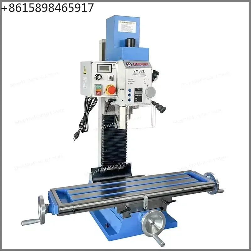 milling machine VM32L milling drilling machine variable 100-2250rpm 1500W brushless Mill drill MT3 with milling cutter