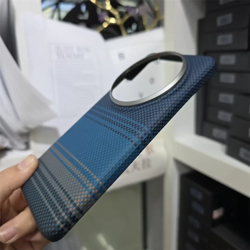 Xiaomi 15 울트라 매트 아머 하드 커버용 자기 정품 아라미드 탄소 섬유 케이스