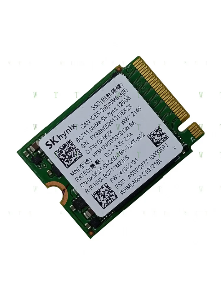 TTT 0X3K2X SKHYNIX BC711 NVMe M.2 2230 SSD 128GB HFM128GD3GX013 BA — zdjęcie produktu 7