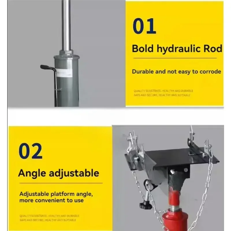 

High Lift Hydraulic Telescoping Transmission Jack 0.6 Ton Capacity with Foot Pedal Garage/Shop Lift Hoist Single/Double Plunger