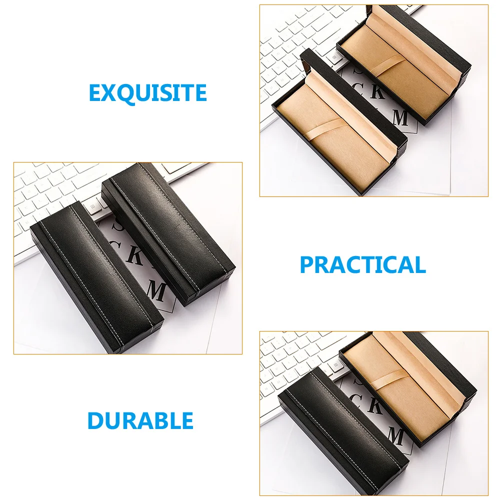 

Fountain Pu Anti-Scratch Box Single Presentation Case Portable Container Elegant Display Holder Empty Gift Pen Box For