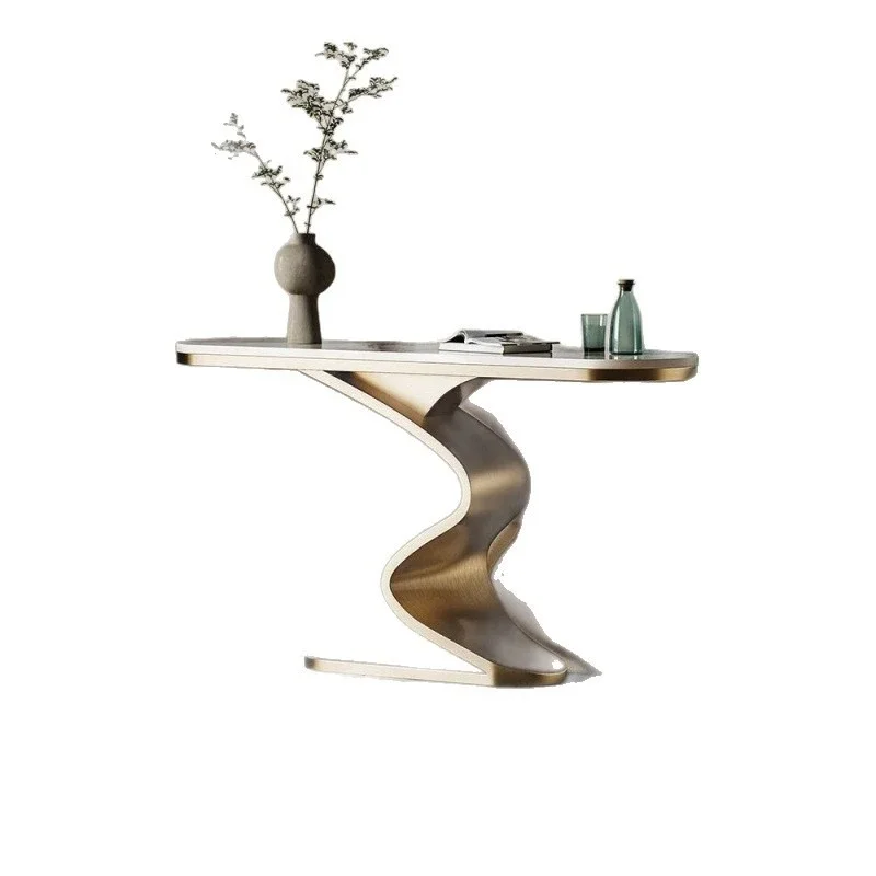 

Entrance table Modern simple villa Hotel lobby against the wall End view platform Aisle corridor Super narrow entrance