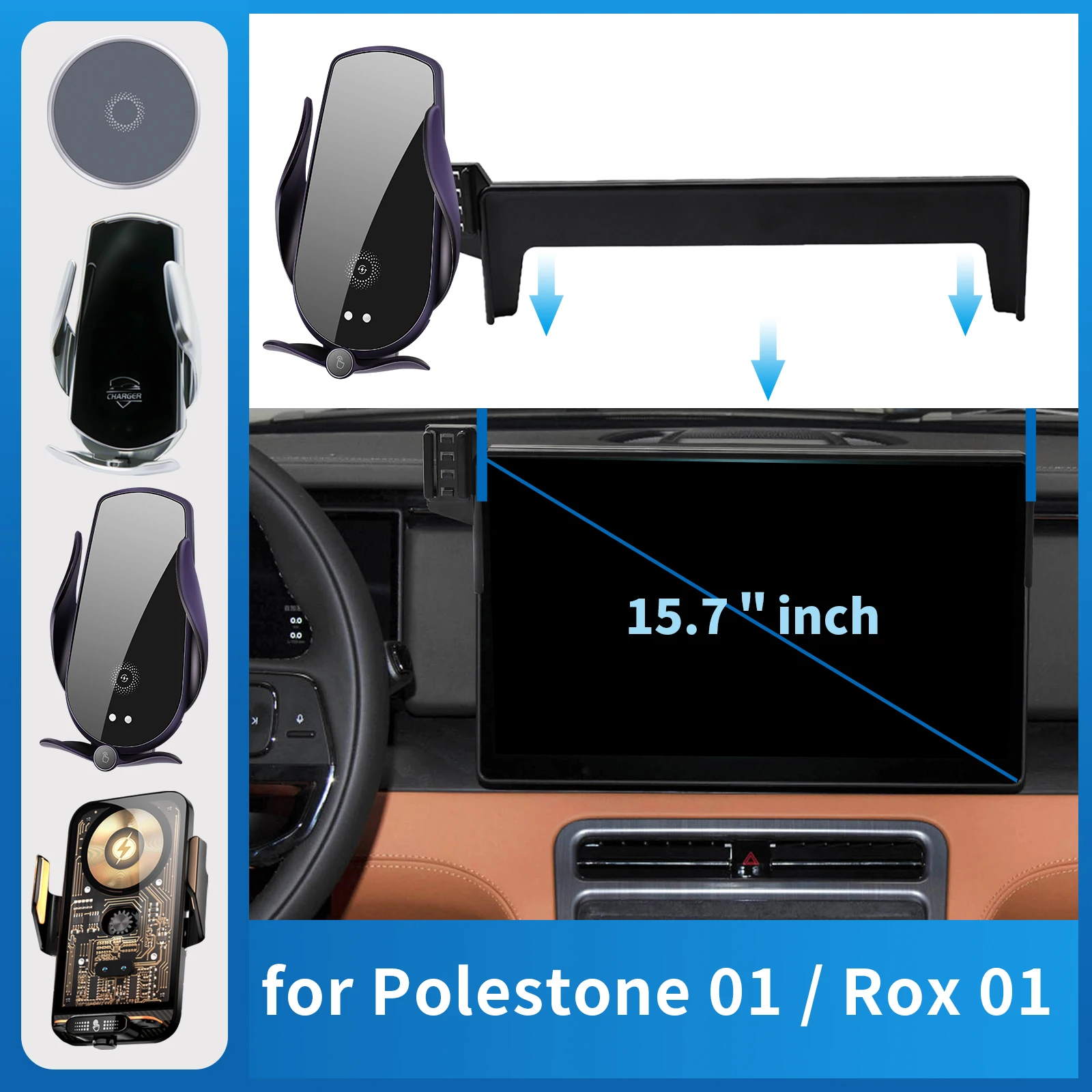 

Car Mobile Phone Holder for Polestone 01 Rox 01 Charging Bracket Navigation Stand Auto Accessories