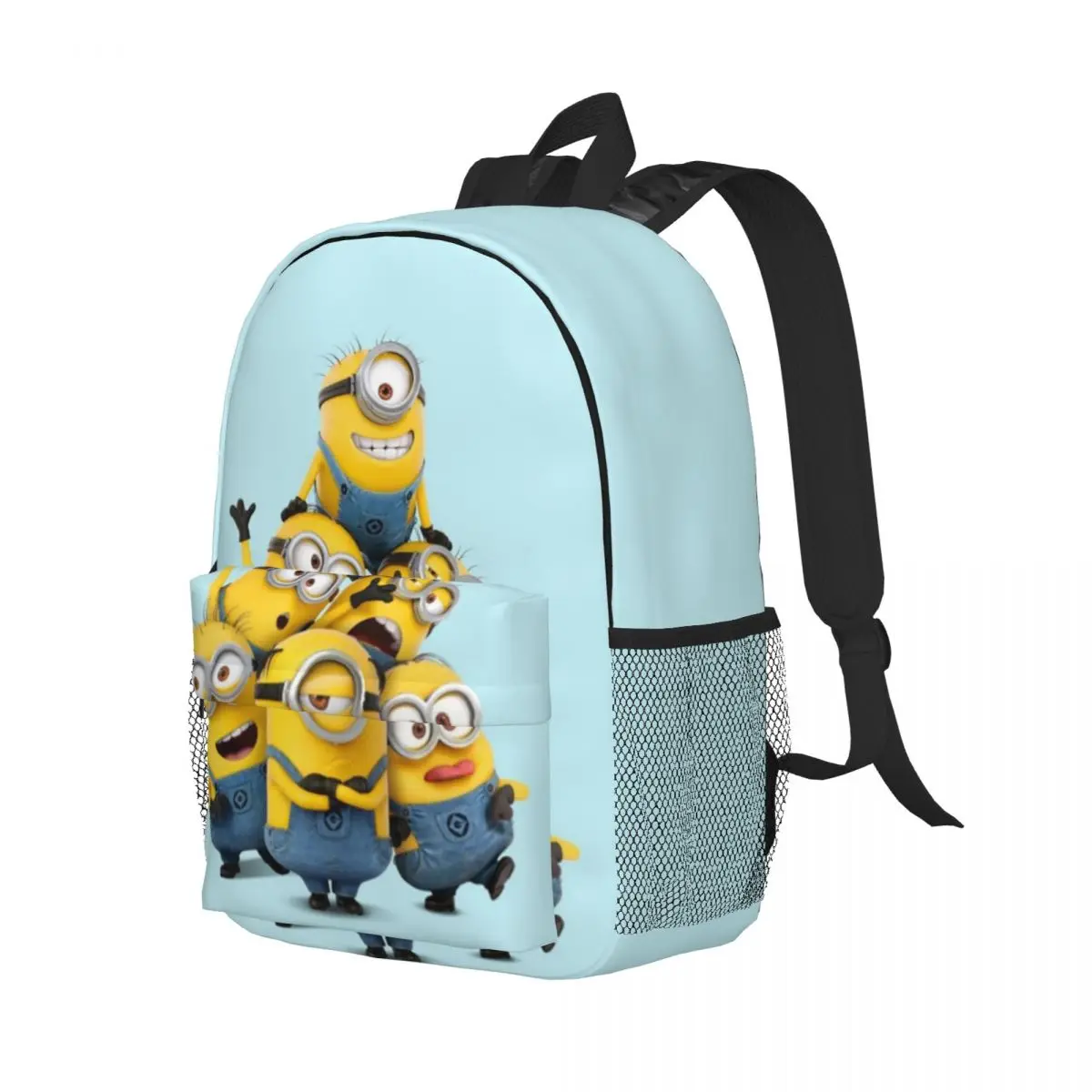 M-Minions-Sac à dos léger imprimé, cartable à la mode, 15 pouces, nouveau modèle