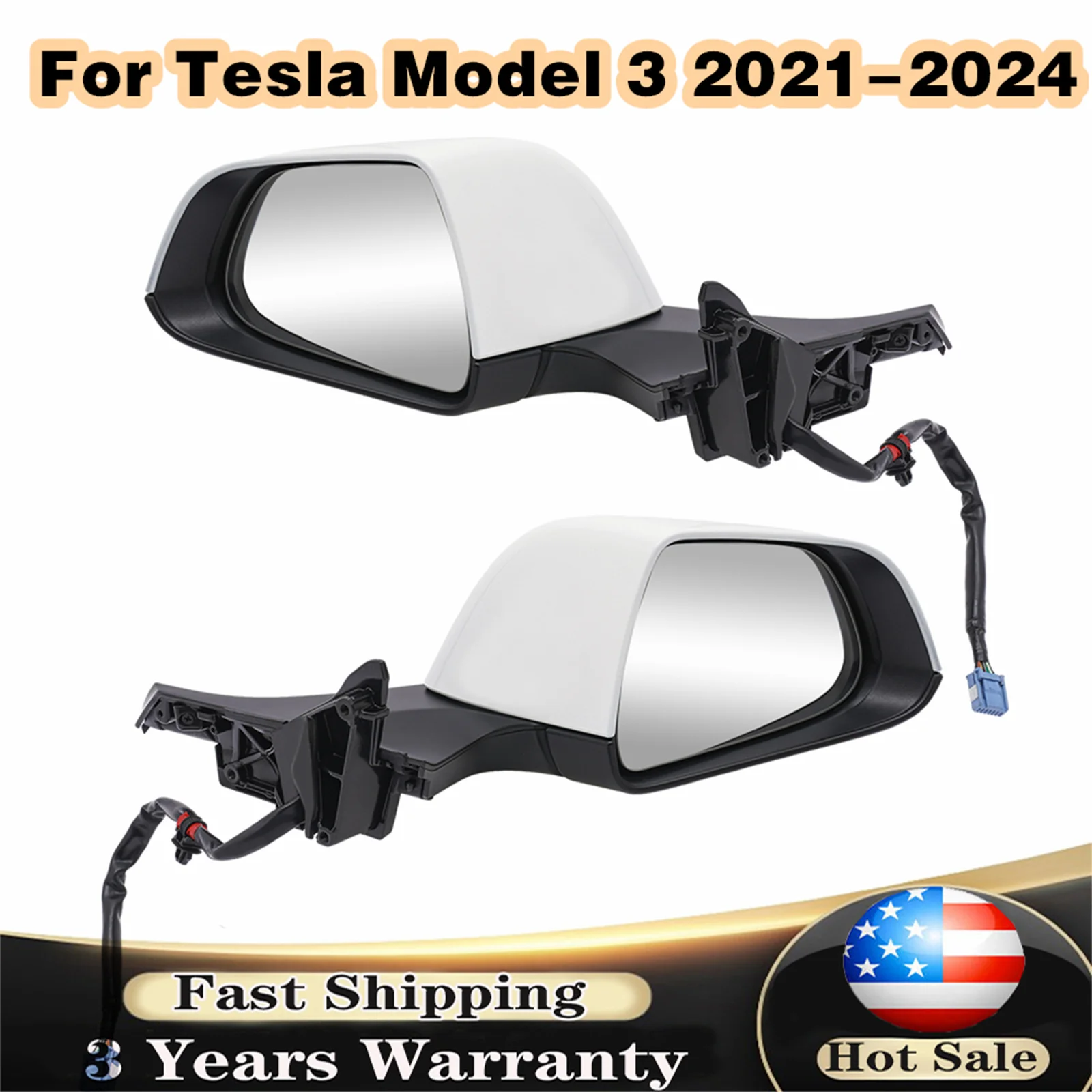 

Mirror Electric Folding Heated Mirror For Tesla Model 3 2021-2024 Right Or Left Side