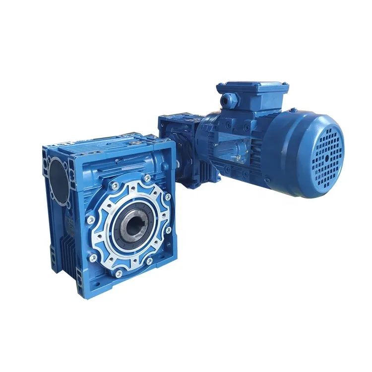 double stage NMRV50/110 slow speed output ratio 1200 combined worm gearbox with motor 0.37kw