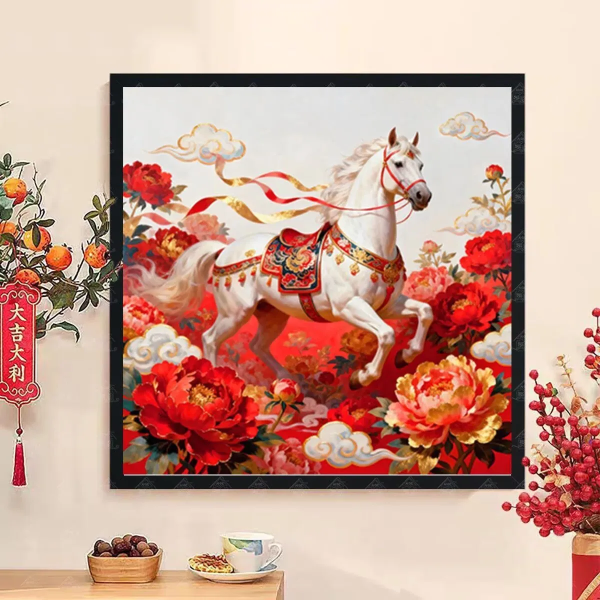 

11CT 9CT Horse Needlework,Printed Cross stitch,Sets For Embroidery kit Full Cross-Stitching 50X50cm