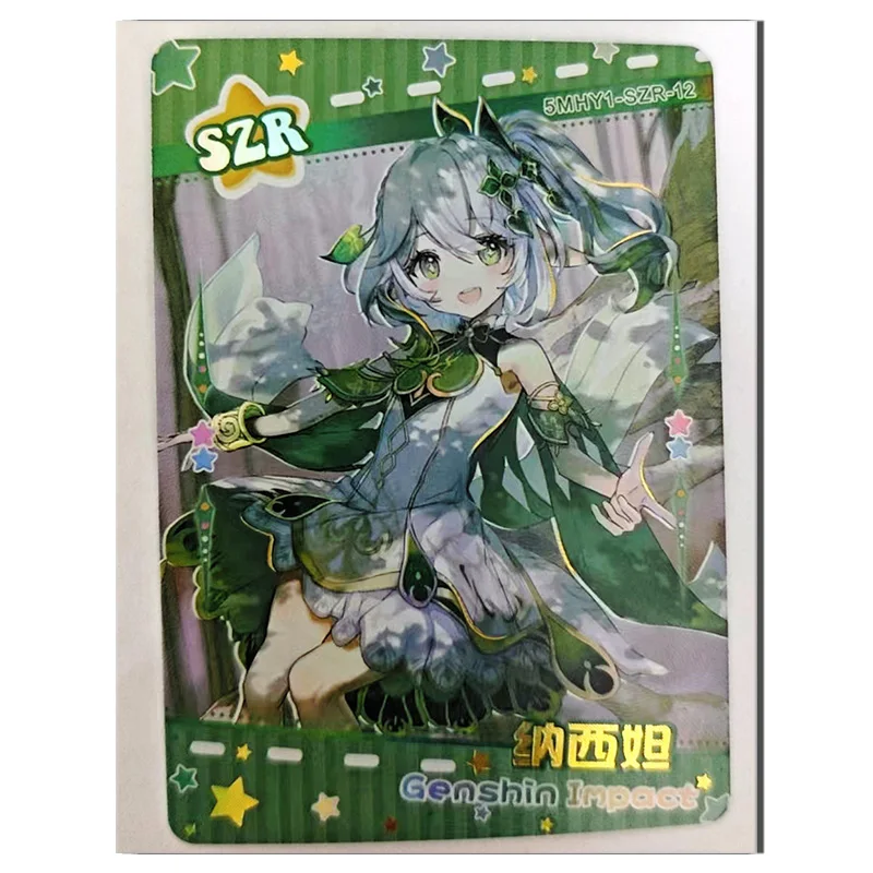 Dea storia Flower girl SZR card Hatsune Miku Furina Nahida Nilou Shenhe Sangonomiya Kokomi boy Toy collection regalo di compleanno