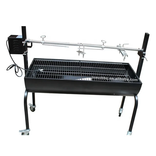 Bbq Islands Black Barrel Type Outdoor Grill Charcoal Barbeque With Trolley