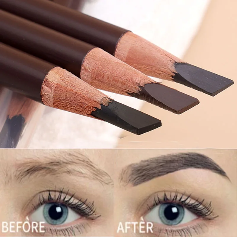 Professional Eyebrow Pencil Makeup Eyebrow Tattoo Enhancer Cosmetics Waterproof Lasting Permanent Eyebrow Tint Pen Female Makeup