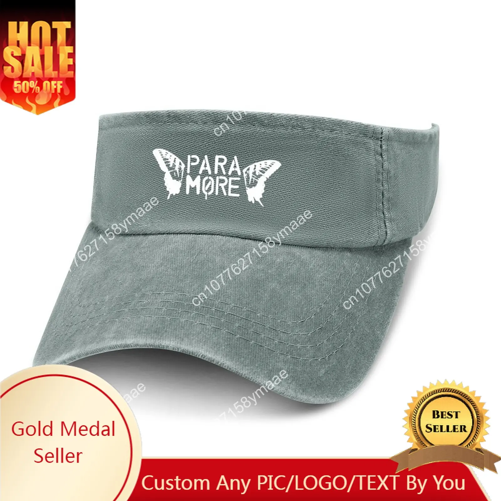 Paramore Band Sun Visor Leaky Top Cowboy Hats Mens Womens Customize DIY Cap Sports Baseball Tennis Golf Caps Empty Open Top Hat